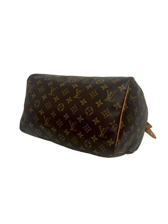 Louis Vuitton Speedy 30 Monogram Pattern Leather Mini Boston Bag Brown